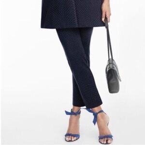 CAbi Carriage Trouser Crop Slim Leg Pants Navy Blue Size 12